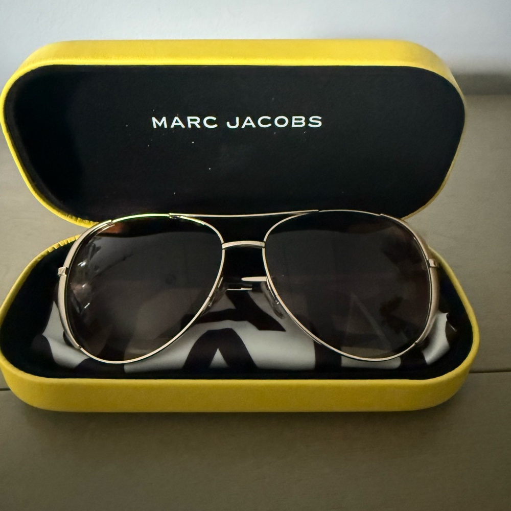 Marc Jacobs Gold Frame Aviator Sunglasses